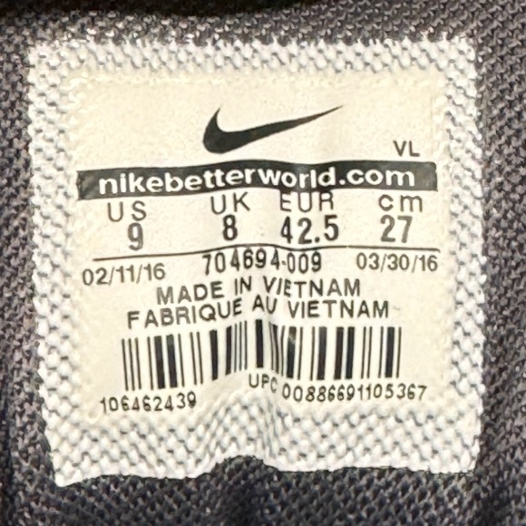 Nike Explorer CTRL #704694-009 Dark Grey/Volt/White Men's Golf Shoes Size 9 New - Picture 13 of 13